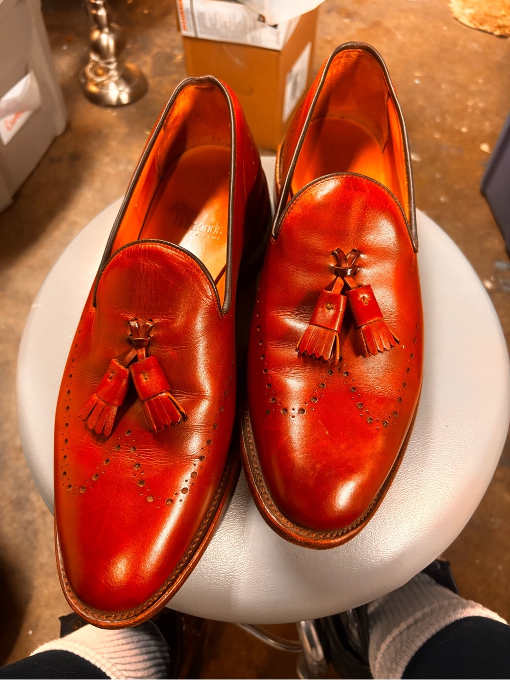 Allen Edmonds Men's Tassel Loafers - Burnished Red-Brown